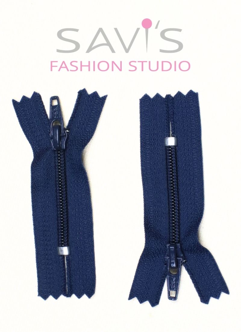 YKK 5 numbers 3.5 inch Long Coil Zipper black and tape blue YKK 2