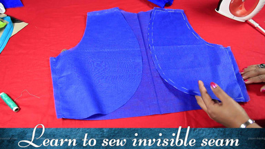 Bolero jacket with invisible seam