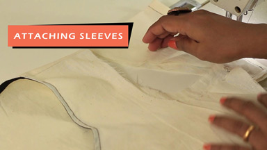 Sleeve attachment & finishing the garment