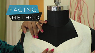 Finishing Neckline with facing method