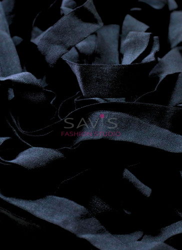 Bra Fold-over Elastic Charcoal Black - 1 mtr 5/8 inch