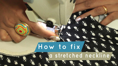 How to fix stretched neckline