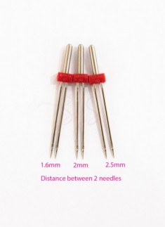 Set of 3 Twin Needle - Brother, Juki, Usha Janome, Singer