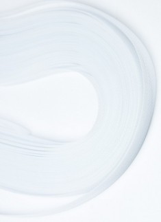 Horsehair Braid/Crinoline trim White 1 centimeter - 1 mtr