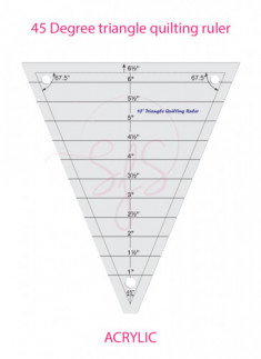 Triangle Quilting Ruler 45 Degree