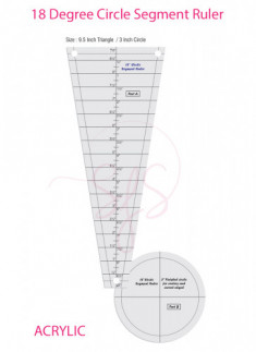 Circle Segment Ruler with 18 Degree Wedge